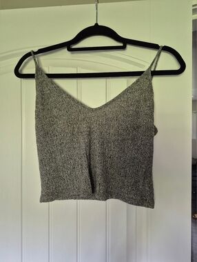 Brandy Melville Gray Knit Cropped Tank